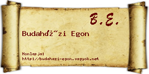 Budaházi Egon névjegykártya